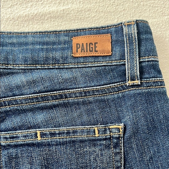 PAIGE Blue Jean Shorts with Cuffed Hem - Picture 3 of 4